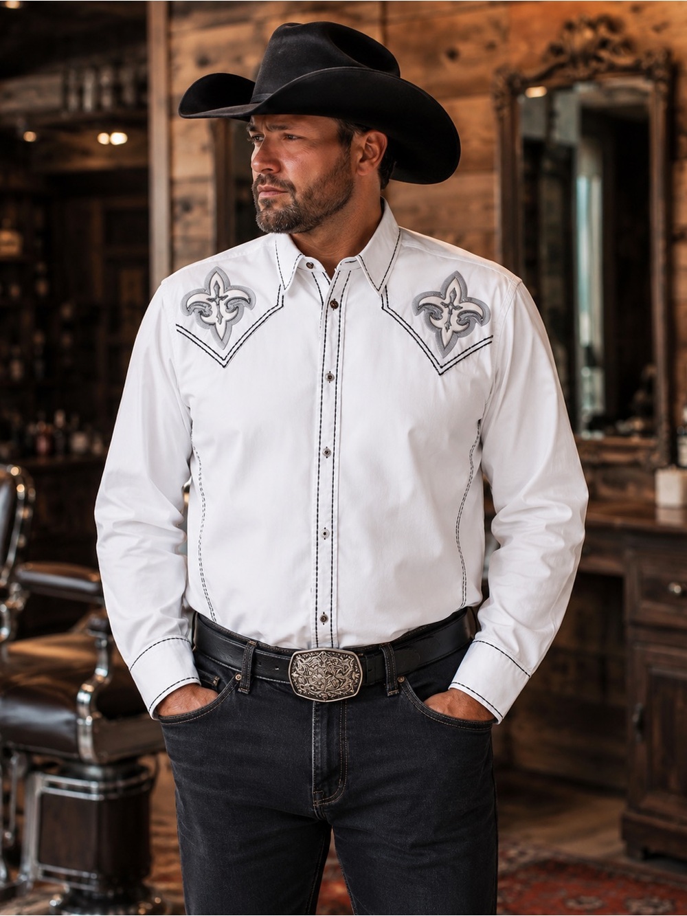 Roar Unchained II Signature Embroidered Western Shirt
